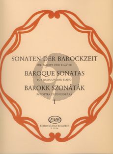 Album Baroque Sonatas (Sonaten der Barockzeit) Vol.1 for Bassoon and Piano (Hara-Nagy)