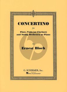 Bloch Concertino for Flute-Viola[Clarinet] and Piano