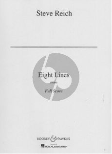 Reich Eight Lines for 2 Clarinets, 2 Pianos, 2 Violins, Viola and Cello Score (Octet)