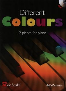 Wammes Different Colours - 12 Pieces for Piano Solo Book with Cd (Intermediate Grade)