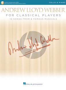 Andrew Lloyd Webber for Classical Players – Cello and Piano (Book with Audio online)