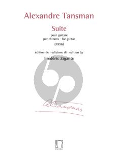 Tansman Suite pour Guitare (Frederic Zigante)