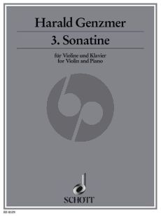 Genzmer Sonatine No.3 GeWV 258 Violine und Klavier (Grade 3 - 4)