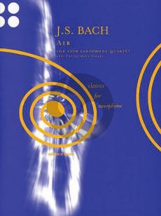 Bach Air BWV 1068 4 Saxophones (SATB) (Score/Parts) (transcr. by Friedmann Graef)