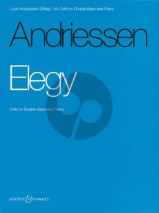 Andriessen Elegy Cello or Double Bass and Piano (1957)