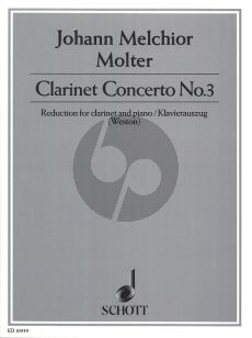 Molter Concerto Nr.3 for Clarinet and Piano (Edited by Pamela Weston)