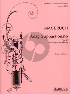 Bruch Adagio Appasionata Op. 57 Violin and Orchestra (piano reduction)