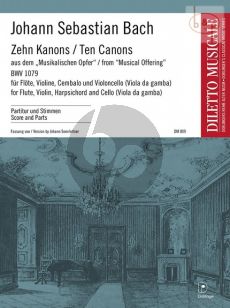 10 Kanons aus dem Musikalisches Opfer BWV 1079 Flute-Violin-Cembalo [Vc.]