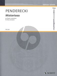 Penderecki Misterioso Flute and Piano