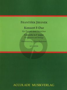 Jiranek Konzert F-Dur Fagott und Streicher Ausgabe Fagott und Klavier (Herausgegeben und Klavierauszug von Jean-Christophe Dassonville) (Erstausgabe)