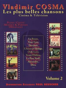 Cosma Plus Belles Chansons de Cinema et Televison Vol.2 pour Chant et Piano
