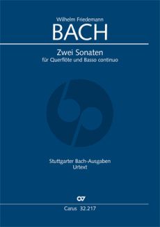 Bach 2 Sonaten (e-moll/F-dur) Flote-Bc (ed. Peter Wollny)