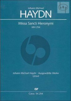 Missa Sancti Hieronymi (MH 254) (SATB[Soli]- SATB[Choir]-Winds-Bc)