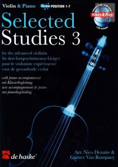 Dezaire-Rompaey Selected Studies Vol.3 Violin (with Piano Accomp.) (Bk-Cd) (Pos.1 - 7)