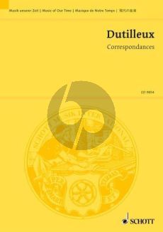 Dutilleux Correspondances Soprano and Orchestra (Study Score) (2002 - 2004)