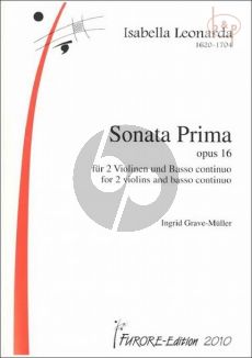 Sonata Prima Op.16 for 2 Violins and Bc