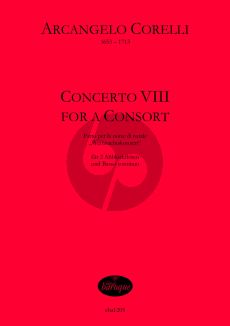 Corelli Concerto VIII for a Consort (Weihnachtskonzert) fur 2 Altblflockfloten und Bc