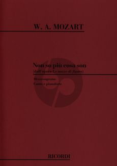 Mozart Non So Piu Cosa Son Mezzo Soprano and Piano (from le Nozze di Figaro)