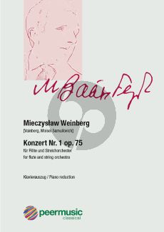 Weinberg Konzert No. Op.75 (1961) d-Moll fur Flote und Orchester Ausgabe fur Flote und Klavier