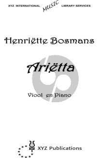 Bosmans Arietta Viool en Piano