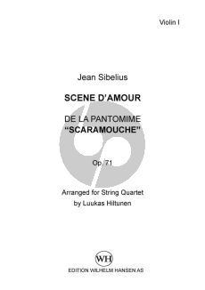 Sibelius Scene d'Amour from Scaramouche Op. 71 String Quartet (Parts) (transcr. by Luukas Hiltunen)