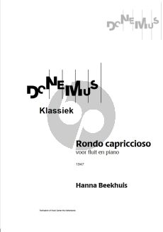 Beekhuis Rondo Capriccioso (1947) for Flute and Piano Score and Part