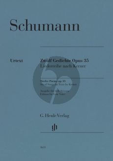 Schumann Twelve Poems Op.35 for Low Voice and Piano (Set of Songs on Texts by Kerner) (Edited by Kazuko Ozawa)