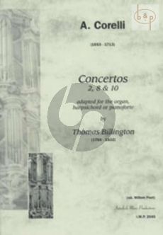 3 Concerto's from Op. 6 (No. 2 - 8 - 10) Orgel