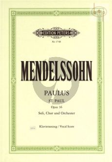 Paulus (St.Paul) Op.36 MWV A14 Soli-Choir-Orch. (1836) Vocal Score (edited by Dorffel)