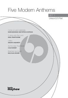 5 Modern Anthems Set 1 Unison Voices 2-3 Part.