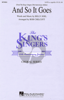 Joel And So It Goes SATB (Chilcott) (KIng's Singers)