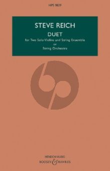 Reich Duet for 2 Solo Violins and String Ensemble or String Orchestra (Study Score)