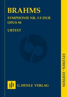 Brahms Symphony No.3 F-major Op.90 for Orchestra Study Score (Edited by Robert Pascall) (Henle-Urtext)