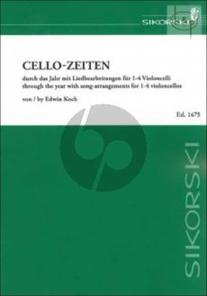 Cello-Zeiten (Durch das Jahr mit Lied- bearbeitungen) (1 - 4 Violoncellos)