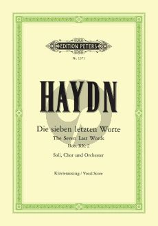 Haydn Die 7 Letzten Worte unseres Erlosers am Kreuze Hob.XX:2 Soli-Choir-Orch. Vocal Score (germ.) (Peters)