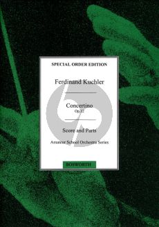 Kuchler Concertino Op.12 Violin-Orchestra Score and Parts (1st to 3rd Position)