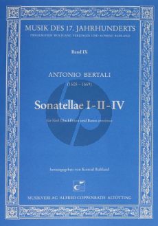 Bertali Sonatellae I-II-IV fur 5 Blockfloten (oder andere Instrumente Blaser-Streicher) und Bc Partitur (Herausgegeben von Konrad Ruhland)