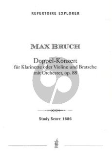 Bruch Doppelkonzert Op. 88 Klar. [A] [Violine]-Viola und Orchester Studienpartitur