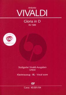 Vivaldi Gloria RV 589 D-dur Soli [SSA]-SATB-Orchestra Vocal Score XL (large print) (Günter Graulich)