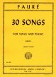 Faure 30 Songs for High Voice and Piano (Edited by Sergius Kagen) (French/English)