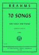 Brahms 70 Songs for Low Voice and Piano (Sergius Kagen)