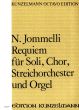 Jommelli Requiem Soli Chor Streichorchester und Orgel Partitur