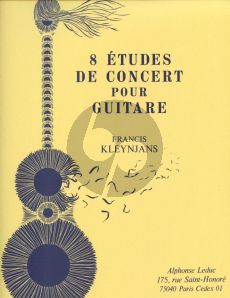 Kleynjans 8 Etudes de Concert Op.29 pour Guitare