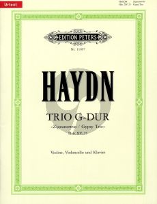 Haydn Trio G-major Hob.XV:25 (Gypsy Trio) for Violin, Violoncello and Piano (edited by Klaus Burmeister) (Peters Urtext)