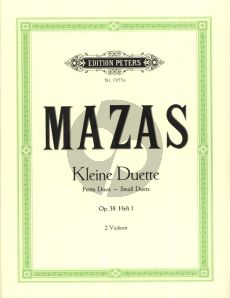 Mazas 12 Kleine Duette Op.38 Vol.1 fur 2 Violinen (Herrmann) (Peters)