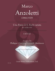 Anzoletti Un frase di S. Bach variata Violin Solo (Prepared Philippe Chao and Kenneth Martinson) (Urtext)