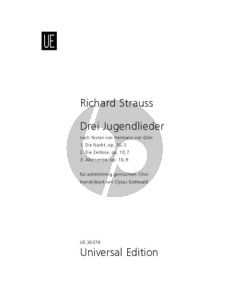 Richard Strauss 3 Lieder from the Early Days for Mixed Eigth-part choir (SSAATTBB) a cappella