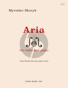 Skoryk Aria for Violin and Piano