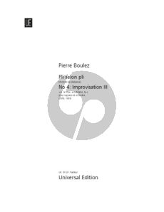 Boulez Improvisation III No. 4 from "Pli selon pli" for Soprano and Orchestra (Full Score)