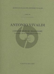 Vivaldi Concerto B-flat major RV 464 Oboe-Strings and Bc (Score)